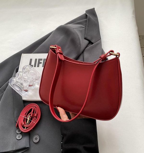 Women's Y2K Trendy Leather Hobo Bags with 2 Removable Straps - Image 2