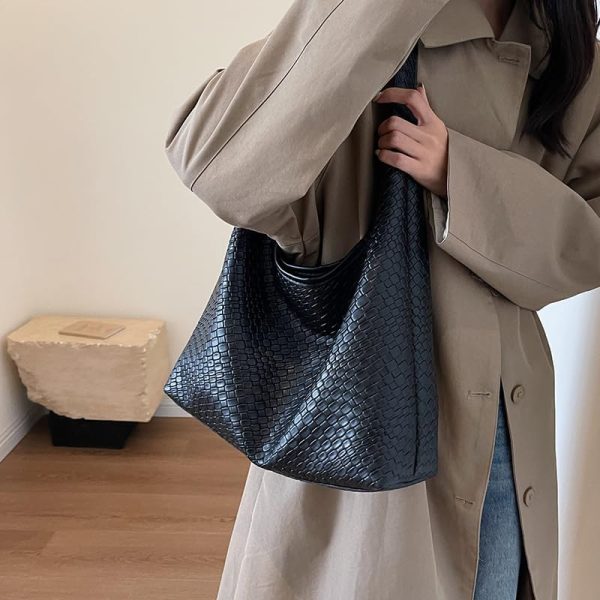 2025 Leather Tote Bag for Women Top-handle Shoulder Bag, Hobo Bags Large Capacity Soft Vegan Crossbody Handbag Underarm - Image 3
