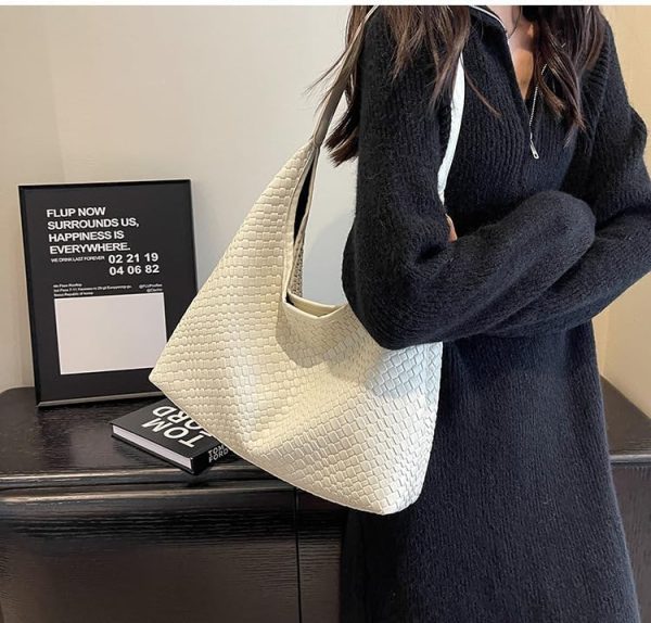 2025 Leather Tote Bag for Women Top-handle Shoulder Bag, Hobo Bags Large Capacity Soft Vegan Crossbody Handbag Underarm - Image 10