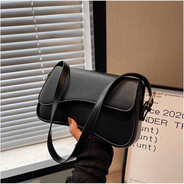 Shoulder Bag for Women Y2K Trendy Purse Vegan Leather Hobo Handbags Clutch Saddle Bag with 2 Removable Strap - Image 6
