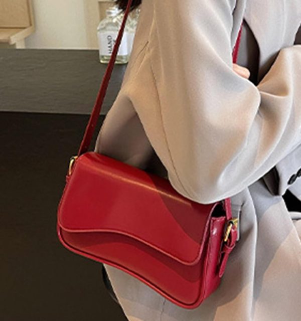 Shoulder Bag for Women Y2K Trendy Purse Vegan Leather Hobo Handbags Clutch Saddle Bag with 2 Removable Strap - Image 8
