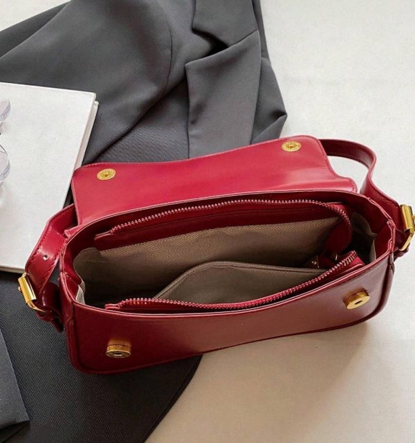 Shoulder Bag for Women Y2K Trendy Purse Vegan Leather Hobo Handbags Clutch Saddle Bag with 2 Removable Strap - Image 10