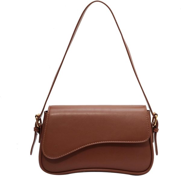Shoulder Bag for Women Y2K Trendy Purse Vegan Leather Hobo Handbags Clutch Saddle Bag with 2 Removable Strap - Image 14