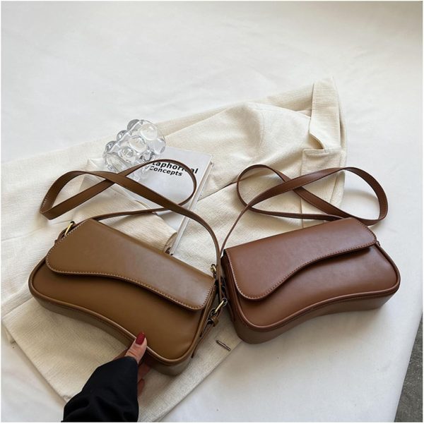 Shoulder Bag for Women Y2K Trendy Purse Vegan Leather Hobo Handbags Clutch Saddle Bag with 2 Removable Strap - Image 18
