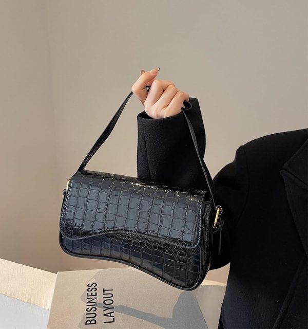Shoulder Bag for Women Y2K Trendy Purse Vegan Leather Hobo Handbags Clutch Saddle Bag with 2 Removable Strap - Image 26