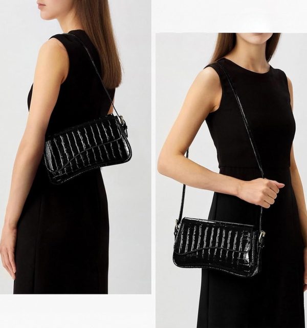 Shoulder Bag for Women Y2K Trendy Purse Vegan Leather Hobo Handbags Clutch Saddle Bag with 2 Removable Strap - Image 27