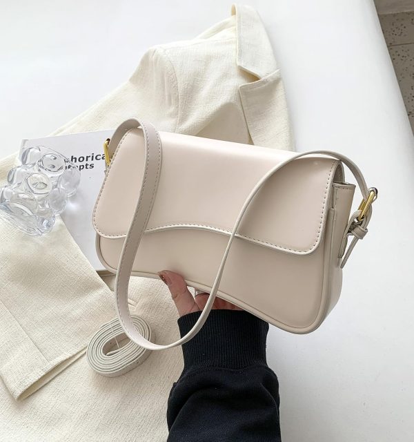 Shoulder Bag for Women Y2K Trendy Purse Vegan Leather Hobo Handbags Clutch Saddle Bag with 2 Removable Strap - Image 35