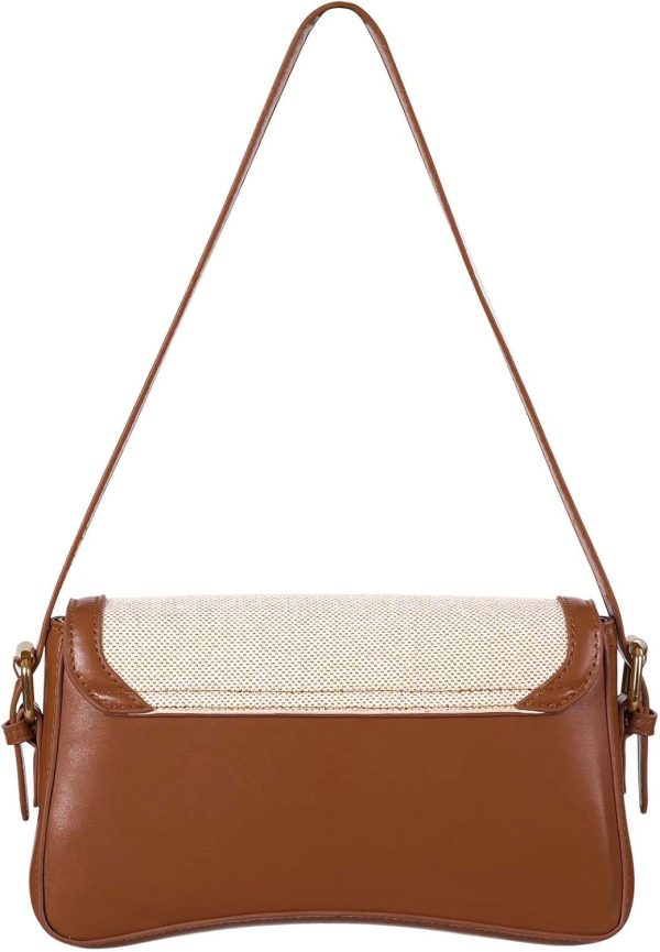 Shoulder Bag for Women Y2K Trendy Purse Vegan Leather Hobo Handbags Clutch Saddle Bag with 2 Removable Strap - Image 39