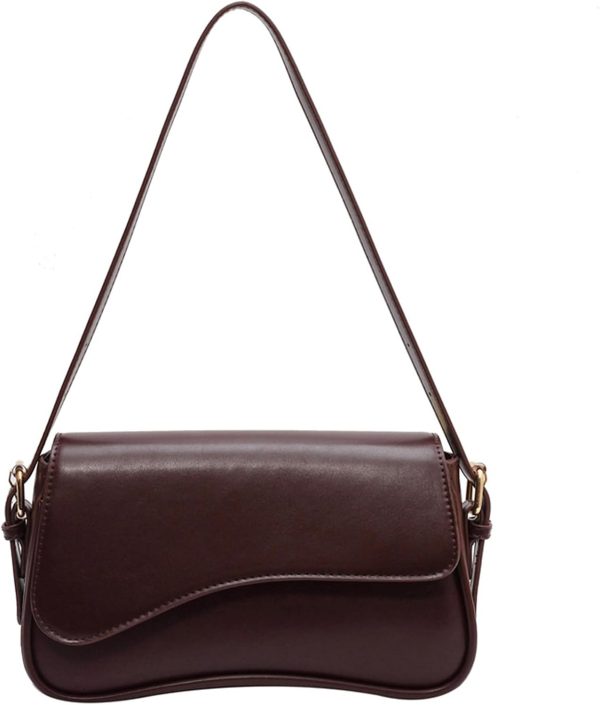 Shoulder Bag for Women Y2K Trendy Purse Vegan Leather Hobo Handbags Clutch Saddle Bag with 2 Removable Strap - Image 43