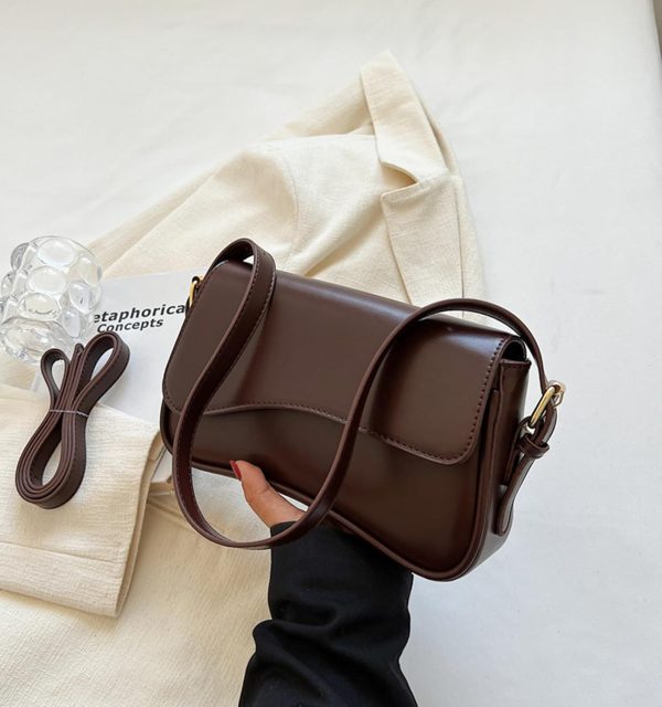 Shoulder Bag for Women Y2K Trendy Purse Vegan Leather Hobo Handbags Clutch Saddle Bag with 2 Removable Strap - Image 44