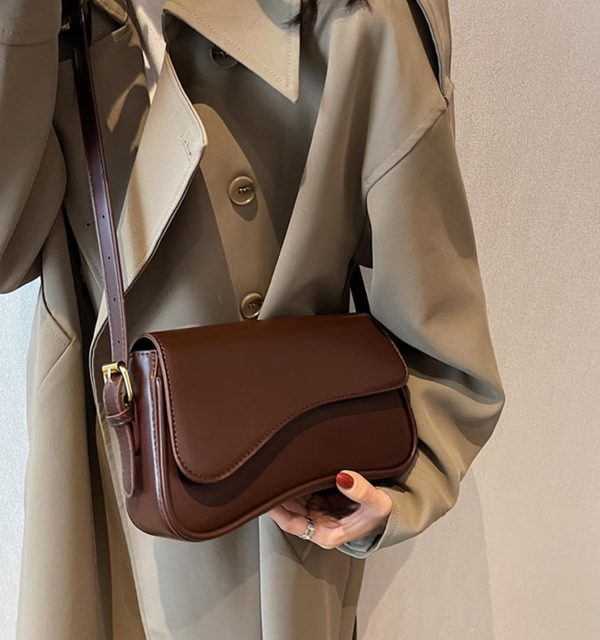 Shoulder Bag for Women Y2K Trendy Purse Vegan Leather Hobo Handbags Clutch Saddle Bag with 2 Removable Strap - Image 46