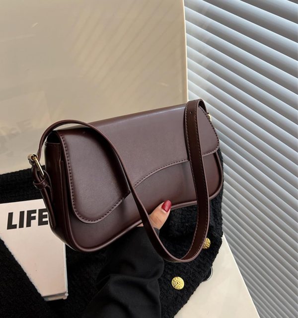 Shoulder Bag for Women Y2K Trendy Purse Vegan Leather Hobo Handbags Clutch Saddle Bag with 2 Removable Strap - Image 47