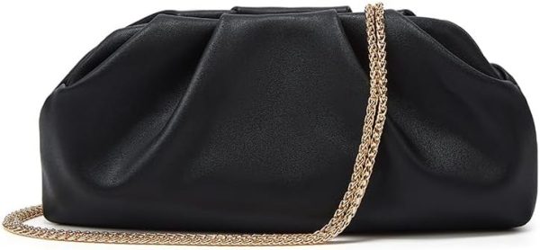 Clutch for Women, Vegan Leather Evening Purse, Soft Pleated PU Clutch Bag for Proms Parties - Image 10
