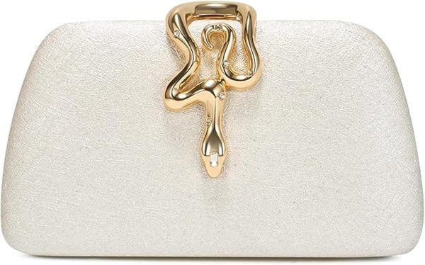 Glitter Clutch for Women, Elegant Evening Purse, Sparkly Wedding Clutch Bag for Parties