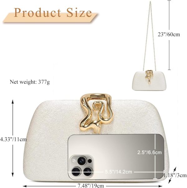 Glitter Clutch for Women, Elegant Evening Purse, Sparkly Wedding Clutch Bag for Parties - Image 5
