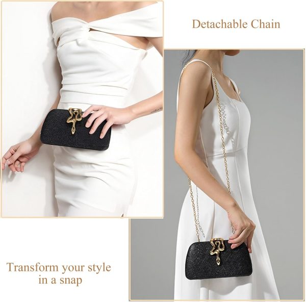 Glitter Clutch for Women, Elegant Evening Purse, Sparkly Wedding Clutch Bag for Parties - Image 9