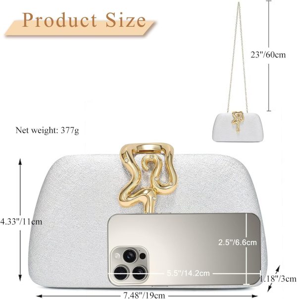 Glitter Clutch for Women, Elegant Evening Purse, Sparkly Wedding Clutch Bag for Parties - Image 16