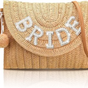 Straw Purse Summer Beach Woven Clutch Purses for Women Cloud Crossbody Shoulder Bags Spring Clutch Handbag 2025