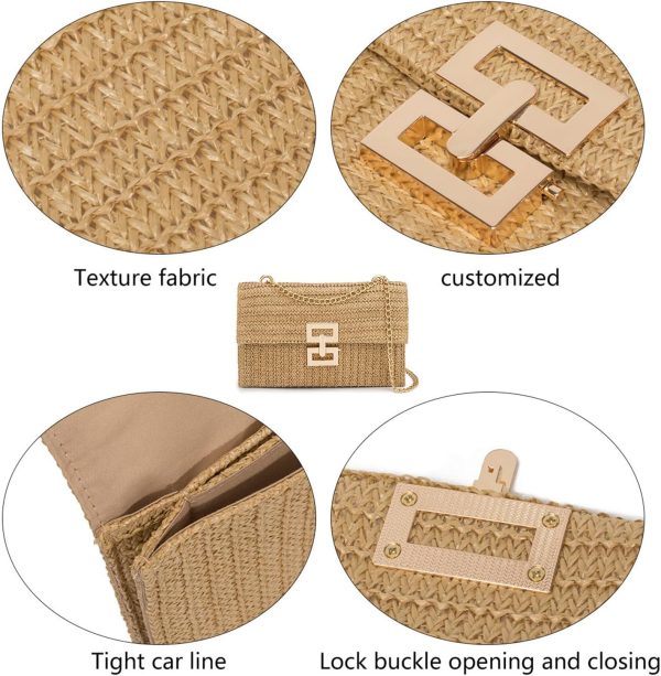 Straw Purse Summer Beach Woven Clutch Purses for Women Cloud Crossbody Shoulder Bags Spring Clutch Handbag 2025 - Image 11