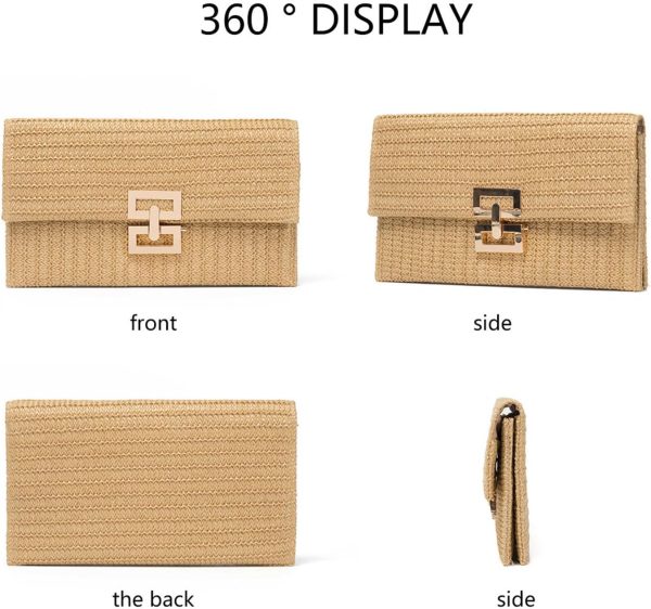 Straw Purse Summer Beach Woven Clutch Purses for Women Cloud Crossbody Shoulder Bags Spring Clutch Handbag 2025 - Image 13