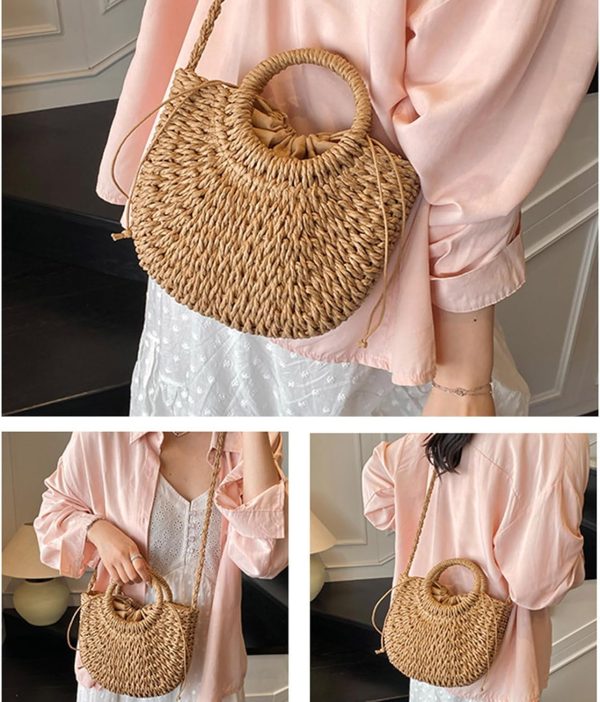 Straw Purse Summer Beach Woven Clutch Purses for Women Cloud Crossbody Shoulder Bags Spring Clutch Handbag 2025 - Image 16