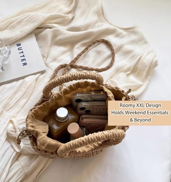 Straw Purse Summer Beach Woven Clutch Purses for Women Cloud Crossbody Shoulder Bags Spring Clutch Handbag 2025 - Image 19
